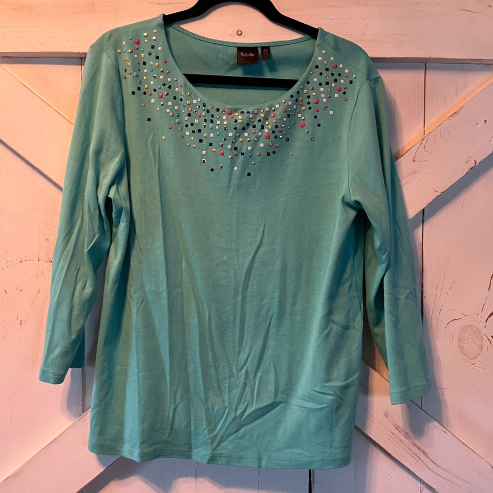 3/$15 Rafaella 3/4 Sleeve Top